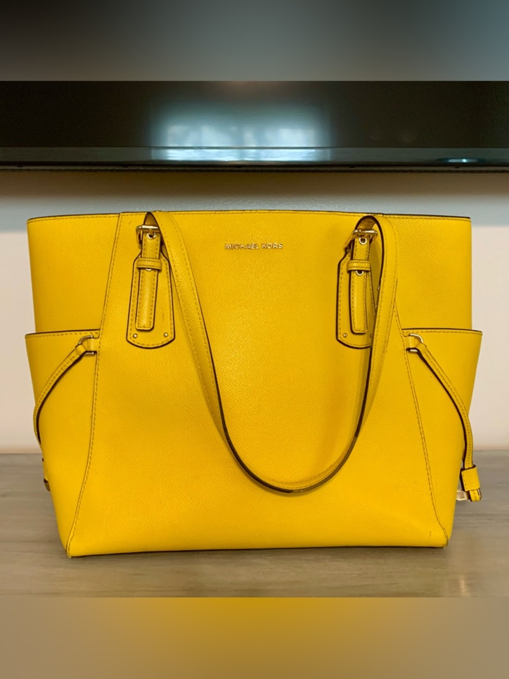 Michael Kors bag Yellow Saffiano Tote should bag large purse designer handbag